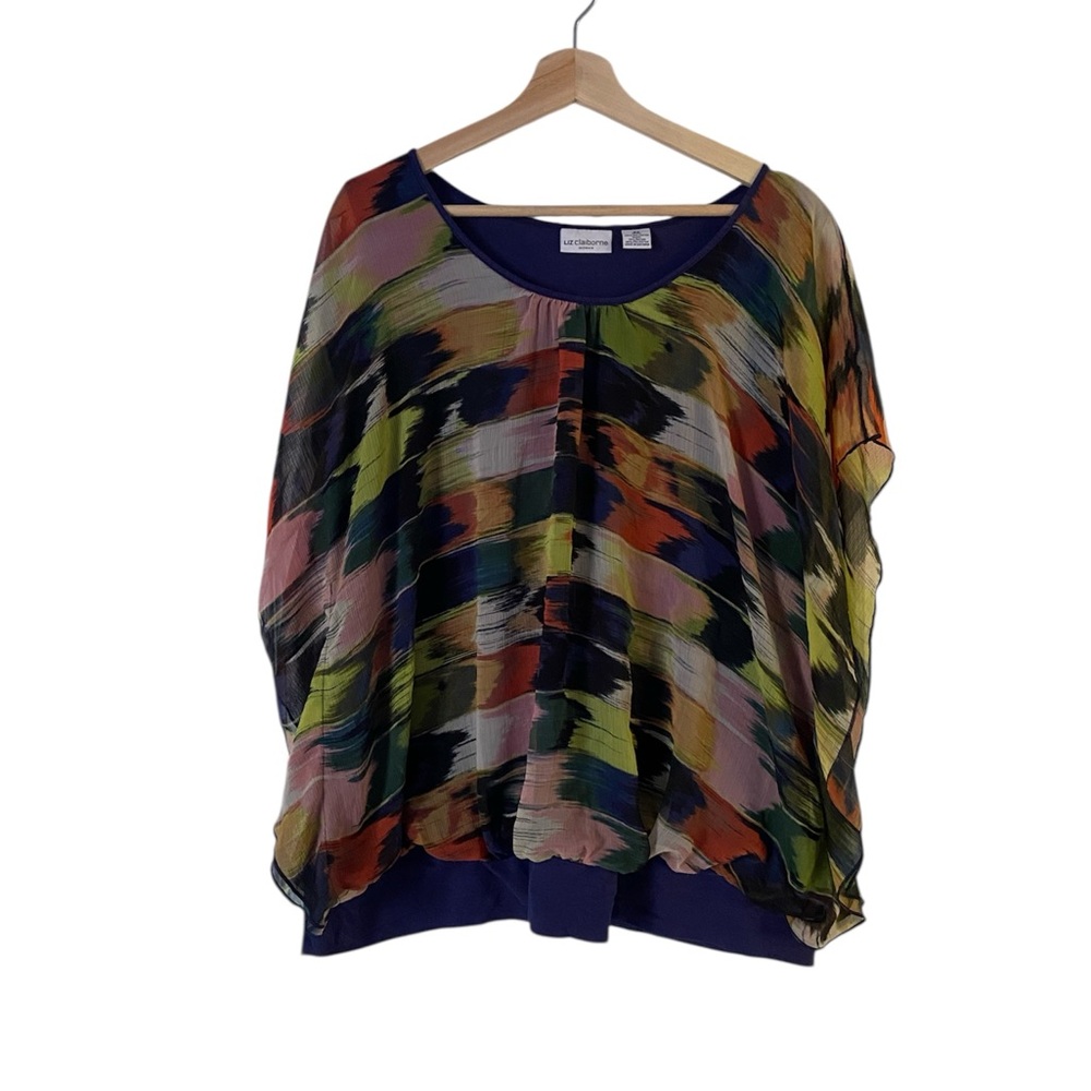 Liz Claiborne Colorful Brushstroke Blouse